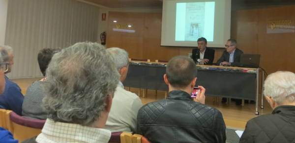Presentación del último libro de Pascual Diarte, en 2018 en la Biblioteca de Aragón
